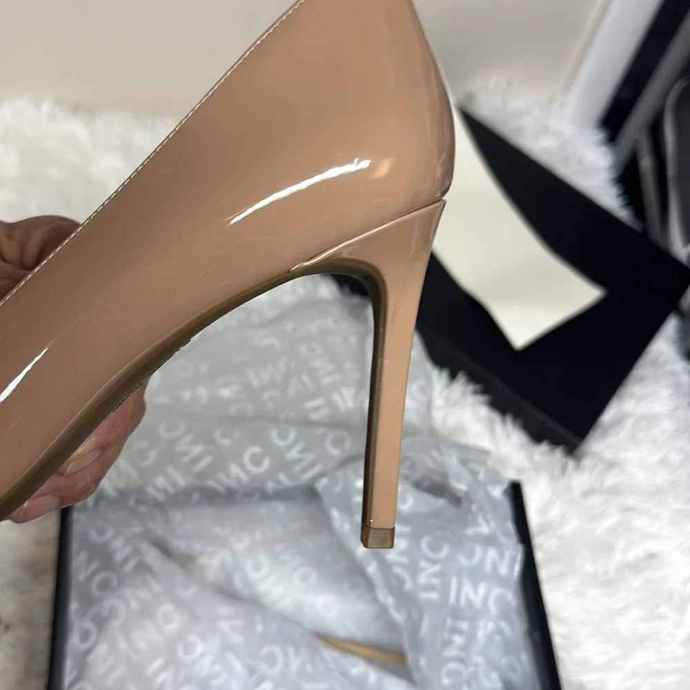 INC Womens SYIRAP Tan Pointed toe Stiletto Pumps Shoes 9.5 Nude New in Box - Picture 10 of 10